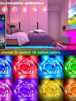 USB-Controlled RGB LED Strip Lights – Color-Changing Flexible Tape for Room & TV Decoration